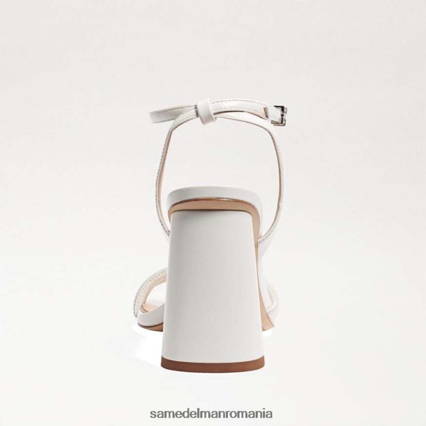 Sam Edelman încălţăminte piele albă strălucitoare femei sandale kia cu toc bloc HN448Z103