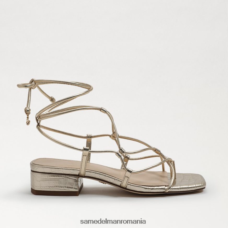 Sam Edelman încălţăminte piele cu frunze de aur femei sandală daffy HN448Z421