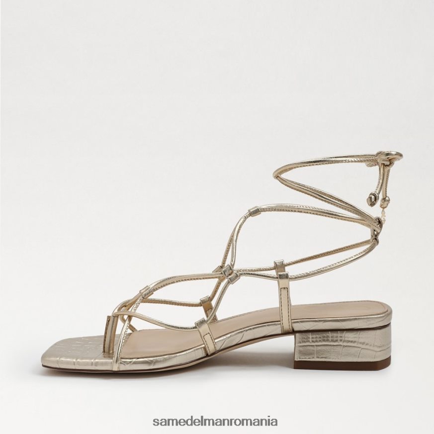 Sam Edelman încălţăminte piele cu frunze de aur femei sandală daffy HN448Z421