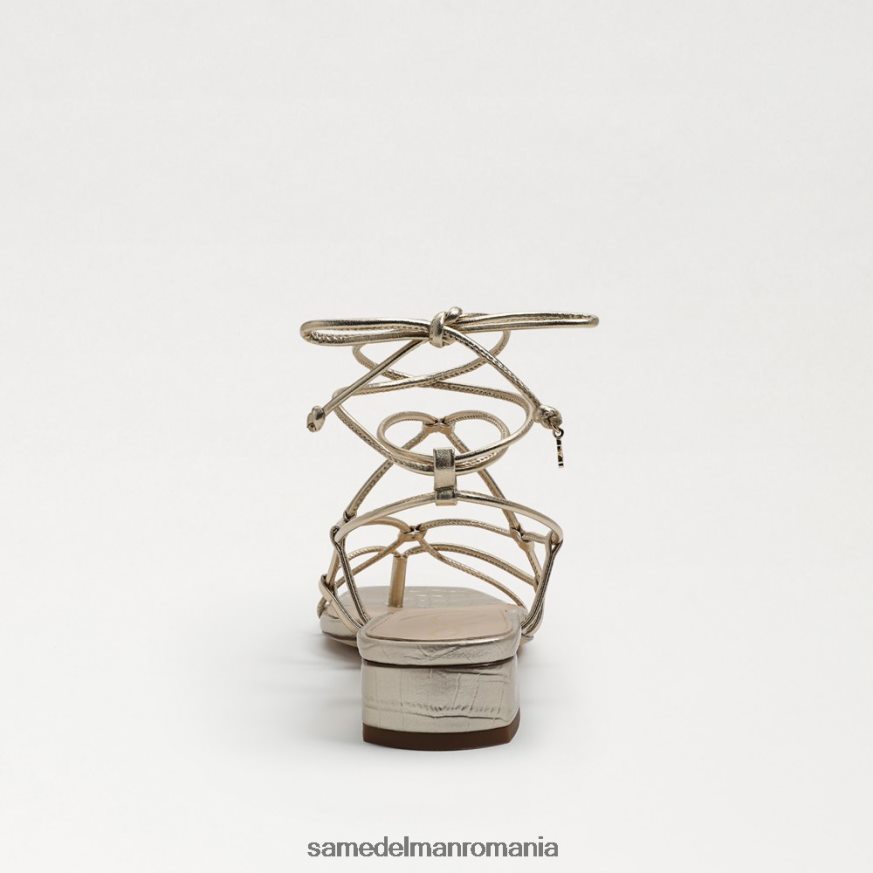 Sam Edelman încălţăminte piele cu frunze de aur femei sandală daffy HN448Z421