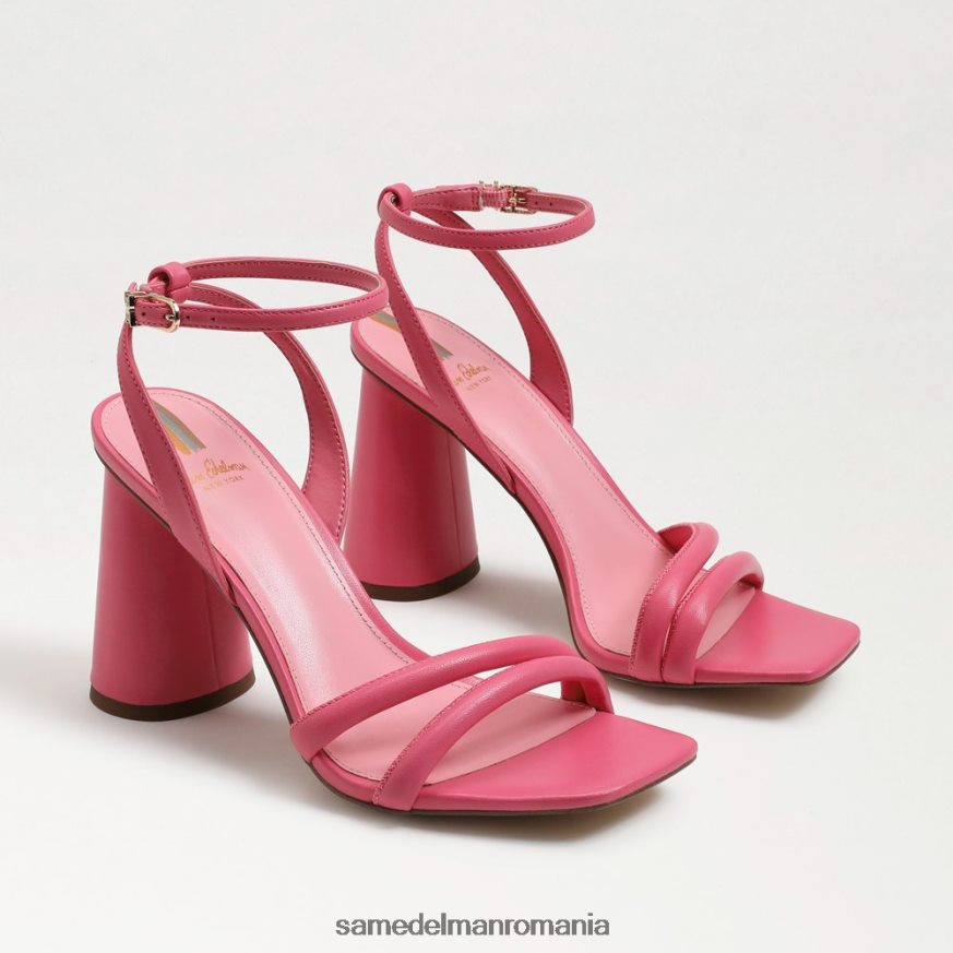 Sam Edelman încălţăminte piele de trandafir carmin femei sandale kia cu toc bloc HN448Z107