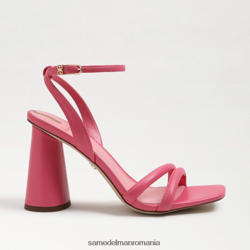 Sam Edelman încălţăminte piele de trandafir carmin femei sandale kia cu toc bloc HN448Z107