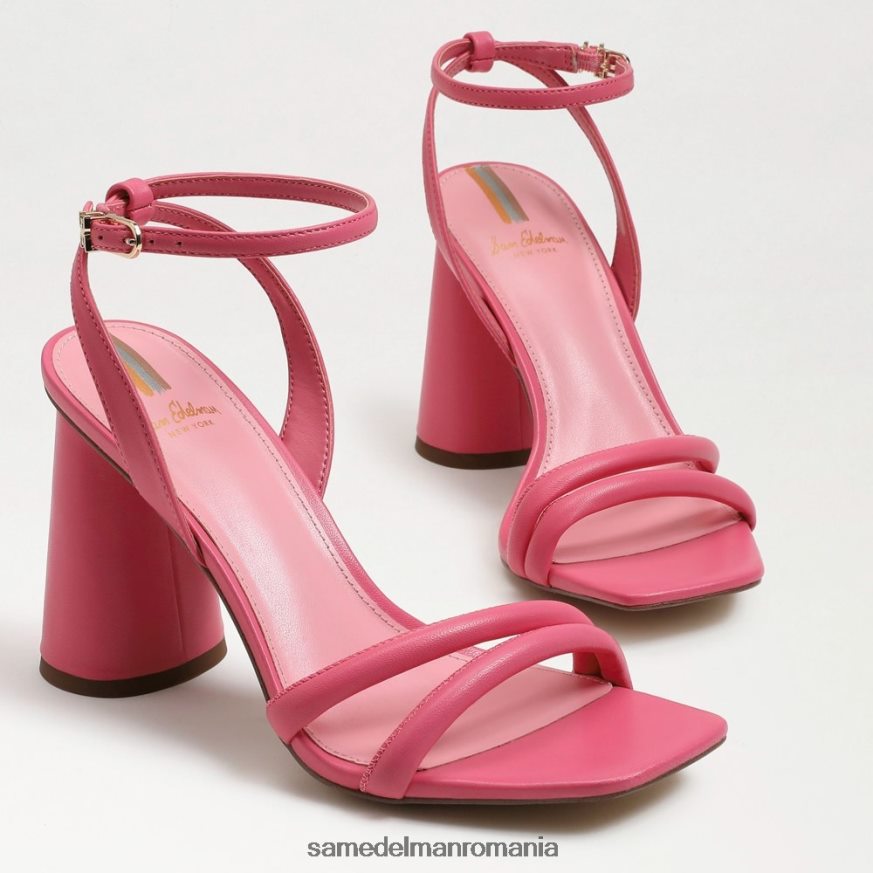 Sam Edelman încălţăminte piele de trandafir carmin femei sandale kia cu toc bloc HN448Z107