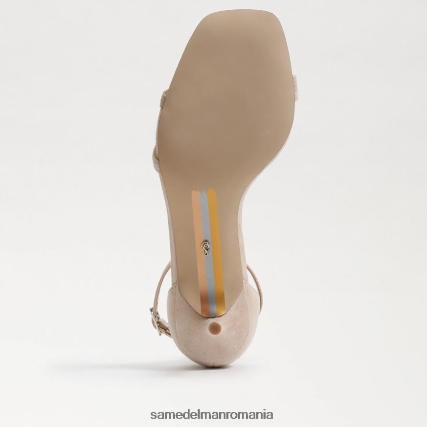 Sam Edelman încălţăminte piele intoarsa aurie femei sandale cu toc pisicuță bujor HN448Z504