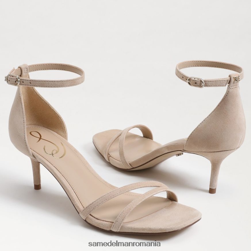 Sam Edelman încălţăminte piele intoarsa aurie femei sandale cu toc pisicuță bujor HN448Z504