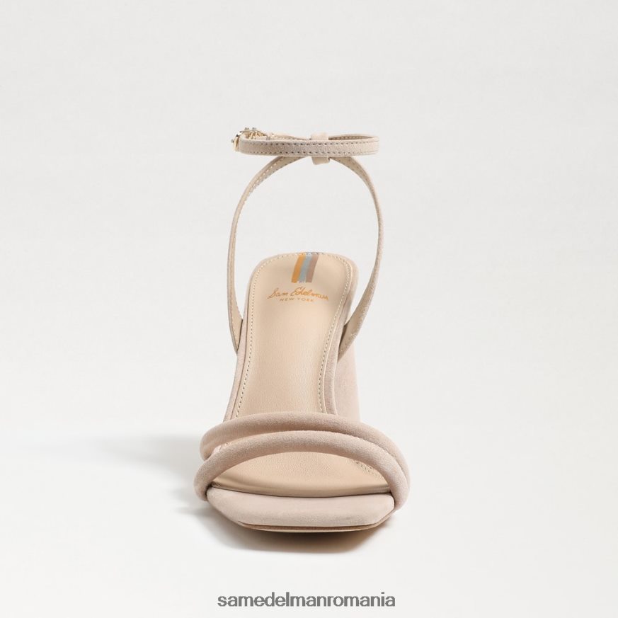 Sam Edelman încălţăminte piele intoarsa cappuccino femei sandale kia cu toc bloc HN448Z118
