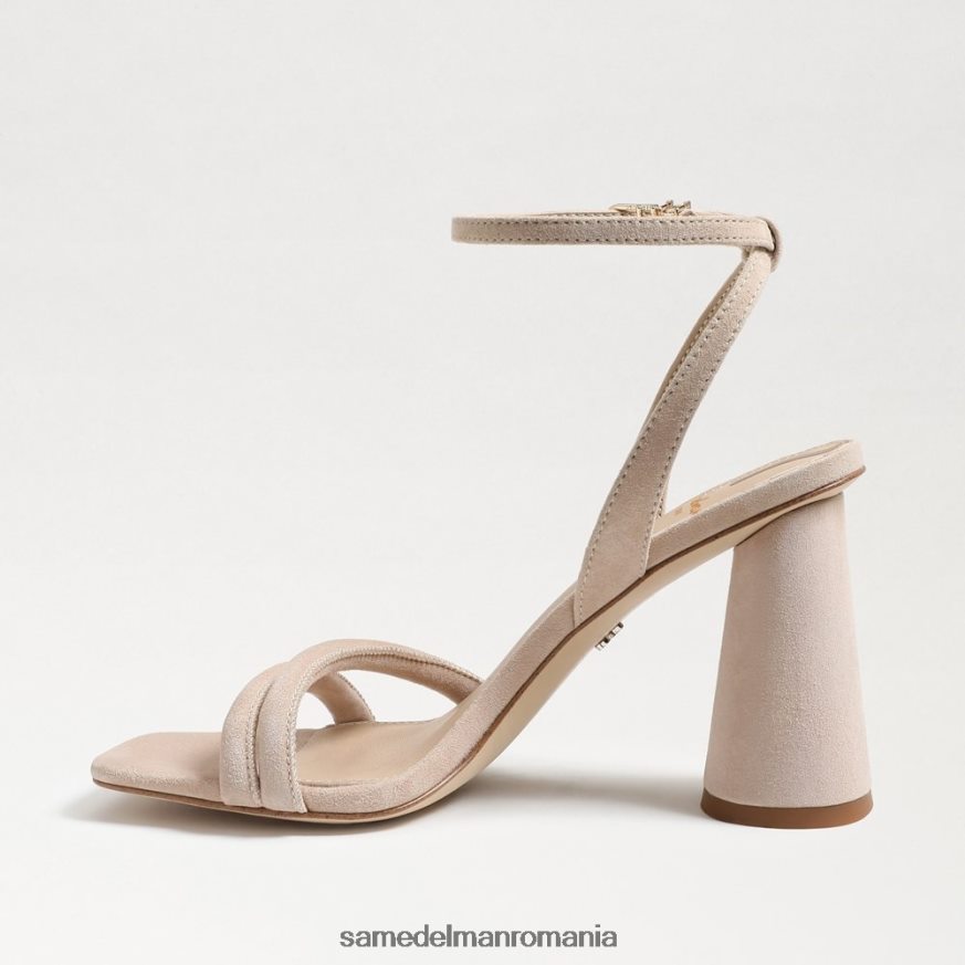 Sam Edelman încălţăminte piele intoarsa cappuccino femei sandale kia cu toc bloc HN448Z118