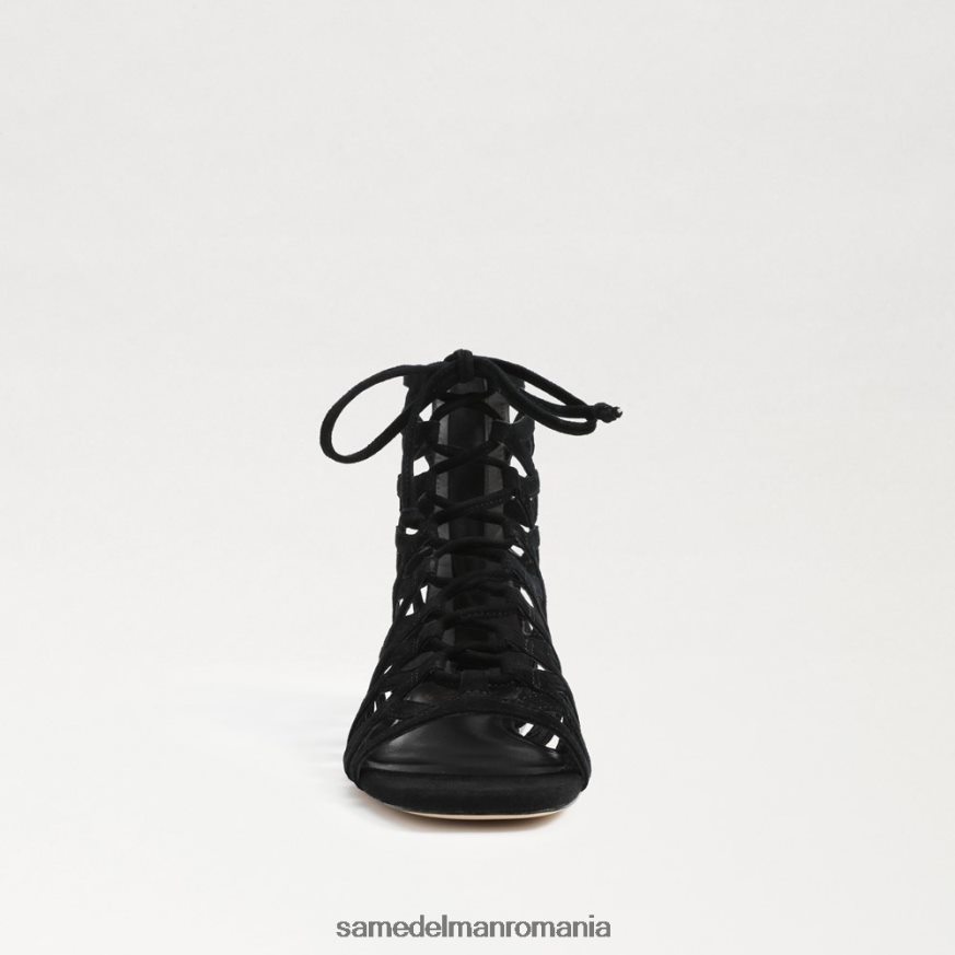 Sam Edelman încălţăminte piele intoarsa neagra femei lara gladiator sandal HN448Z946