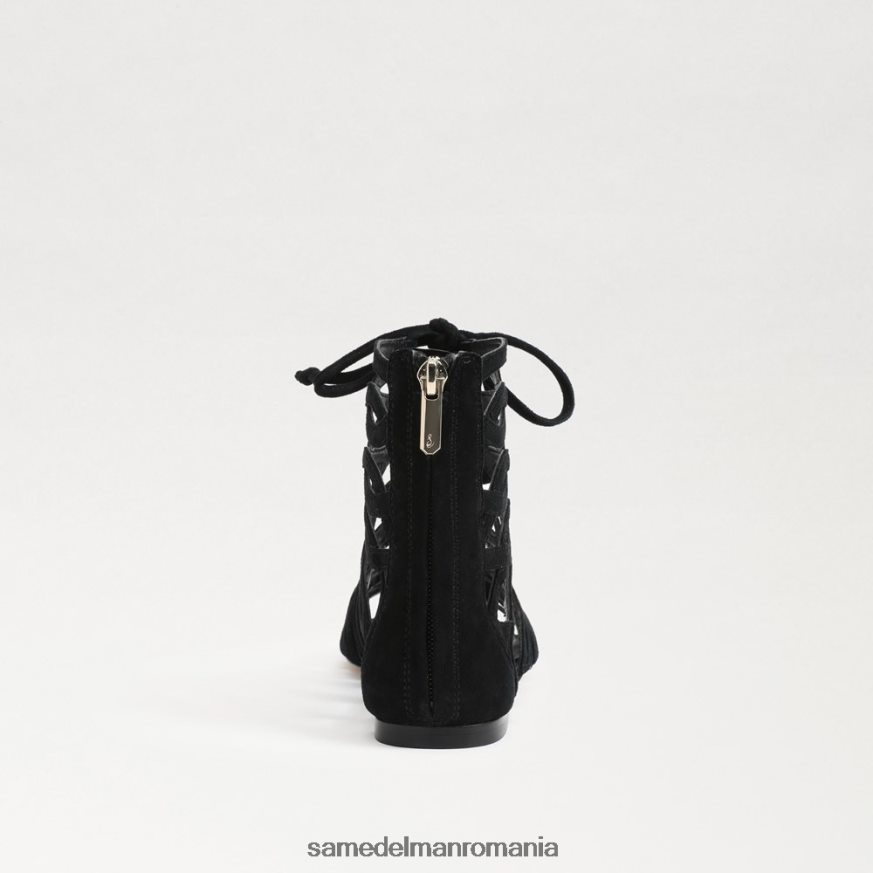 Sam Edelman încălţăminte piele intoarsa neagra femei lara gladiator sandal HN448Z946
