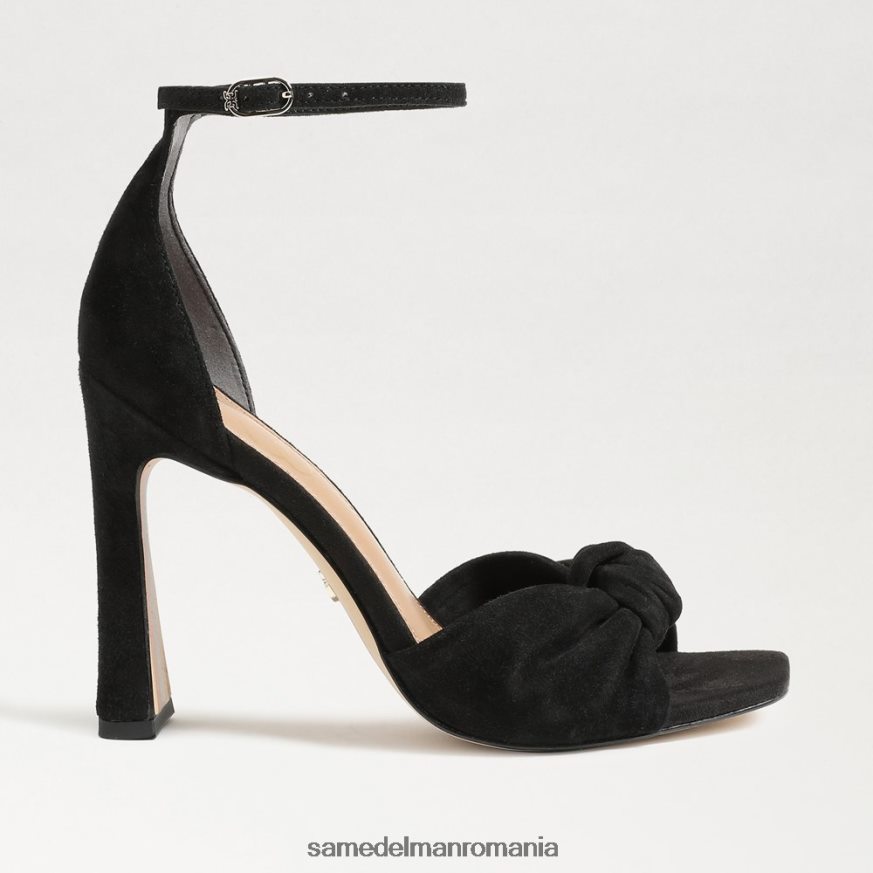 Sam Edelman încălţăminte piele intoarsa neagra femei lucia curea la gleznă toc deschis HN448Z875