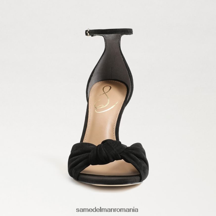 Sam Edelman încălţăminte piele intoarsa neagra femei lucia curea la gleznă toc deschis HN448Z875