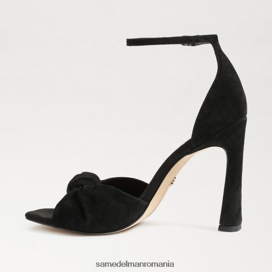 Sam Edelman încălţăminte piele intoarsa neagra femei lucia curea la gleznă toc deschis HN448Z875