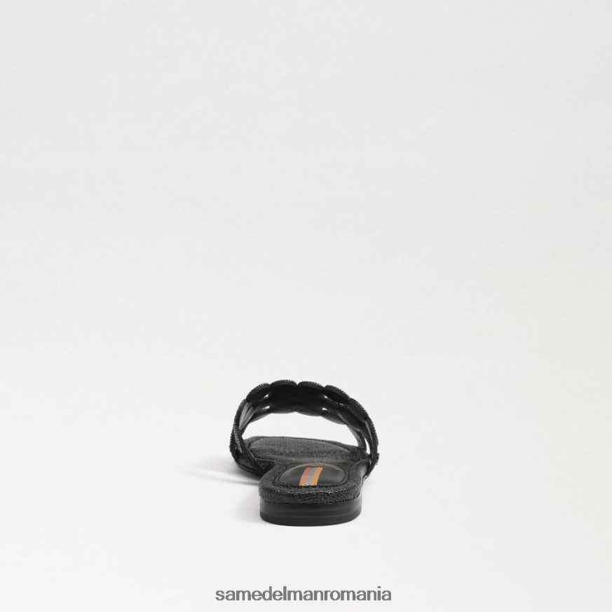 Sam Edelman încălţăminte piele intoarsa neagra femei sandale bay marche slide HN448Z606