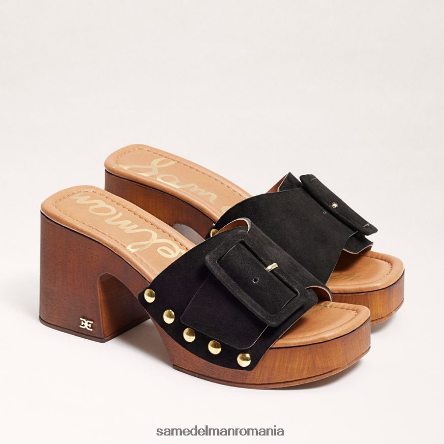 Sam Edelman încălţăminte piele intoarsa neagra femei sandale cu platformă marcia HN448Z60
