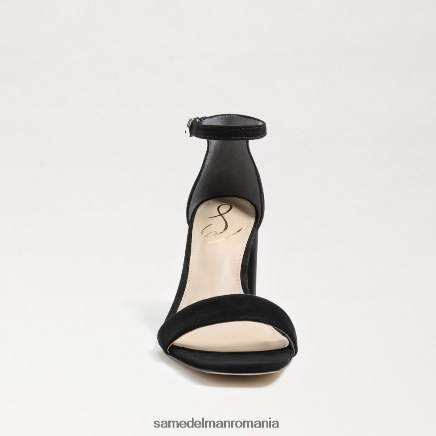 Sam Edelman încălţăminte piele intoarsa neagra femei sandale daniella cu toc bloc HN448Z302