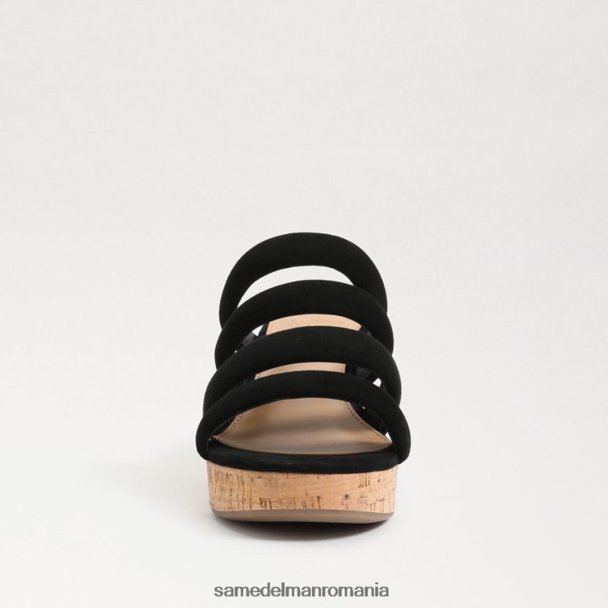 Sam Edelman încălţăminte piele intoarsa neagra femei toc cu platformă yuki HN448Z687