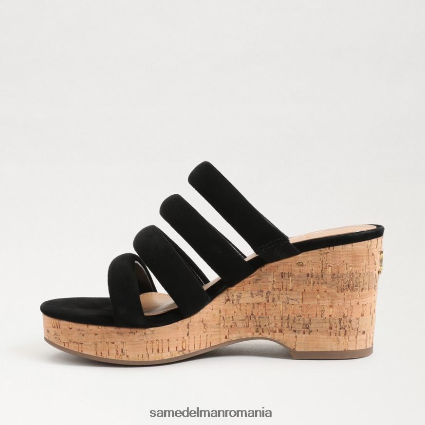 Sam Edelman încălţăminte piele intoarsa neagra femei toc cu platformă yuki HN448Z687