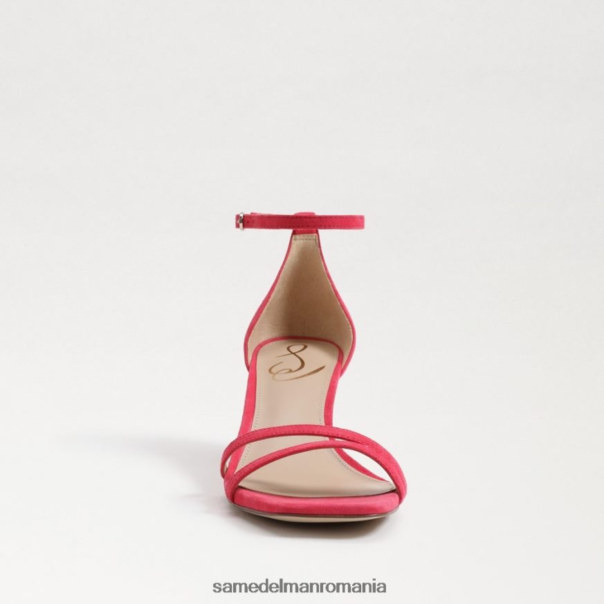 Sam Edelman încălţăminte piele intoarsa ultra fucsia femei sandale cu toc pisicuță bujor HN448Z507