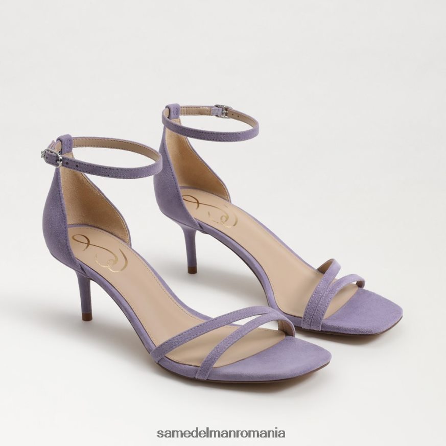 Sam Edelman încălţăminte piele intoarsa violeta iris femei sandale cu toc pisicuță bujor HN448Z505