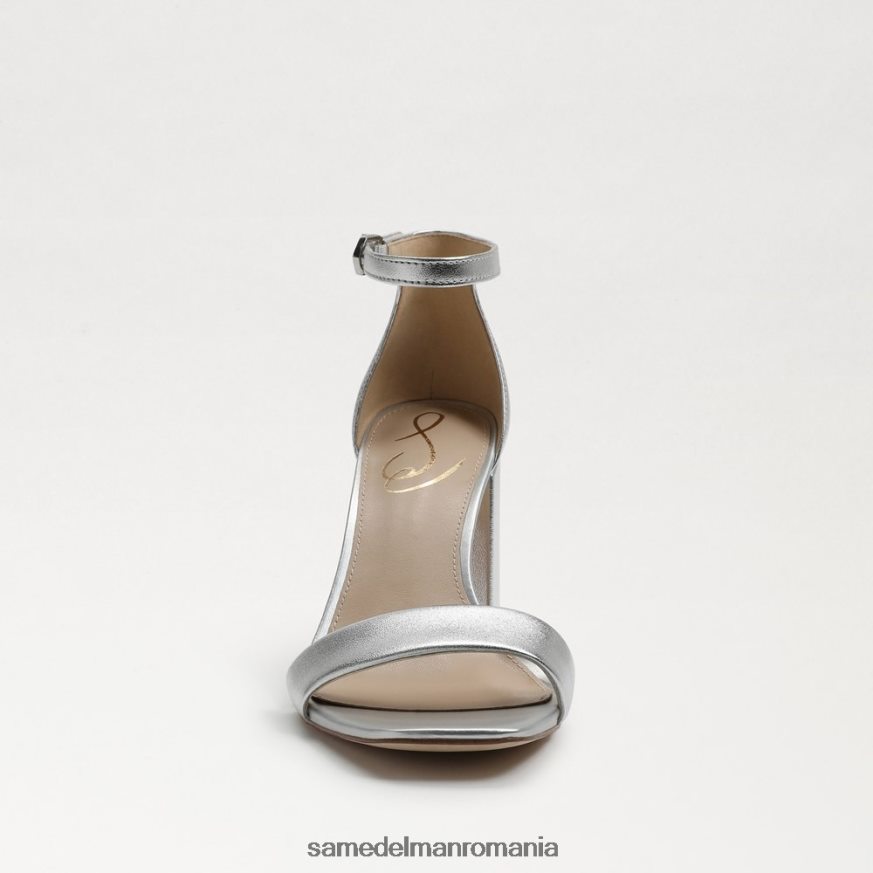 Sam Edelman încălţăminte piele metalica argintie femei sandale daniella cu toc bloc HN448Z298