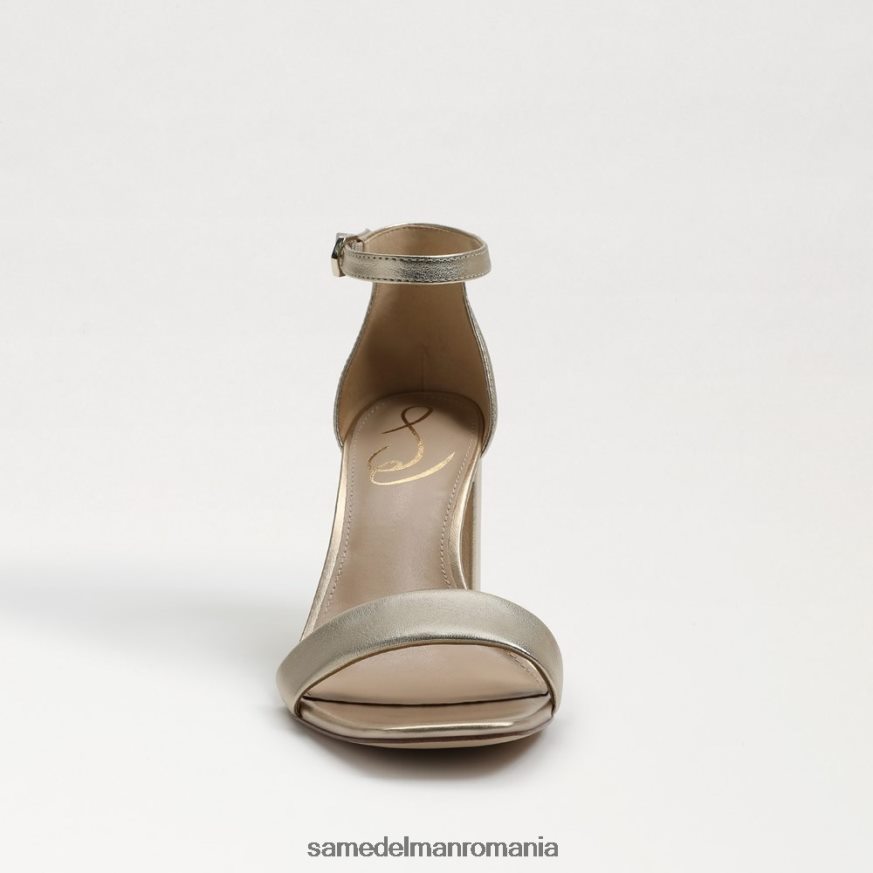Sam Edelman încălţăminte piele metalica aurie femei sandale daniella cu toc bloc HN448Z304