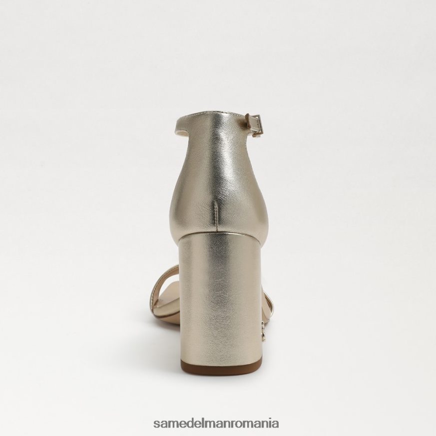Sam Edelman încălţăminte piele metalica aurie femei sandale daniella cu toc bloc HN448Z304