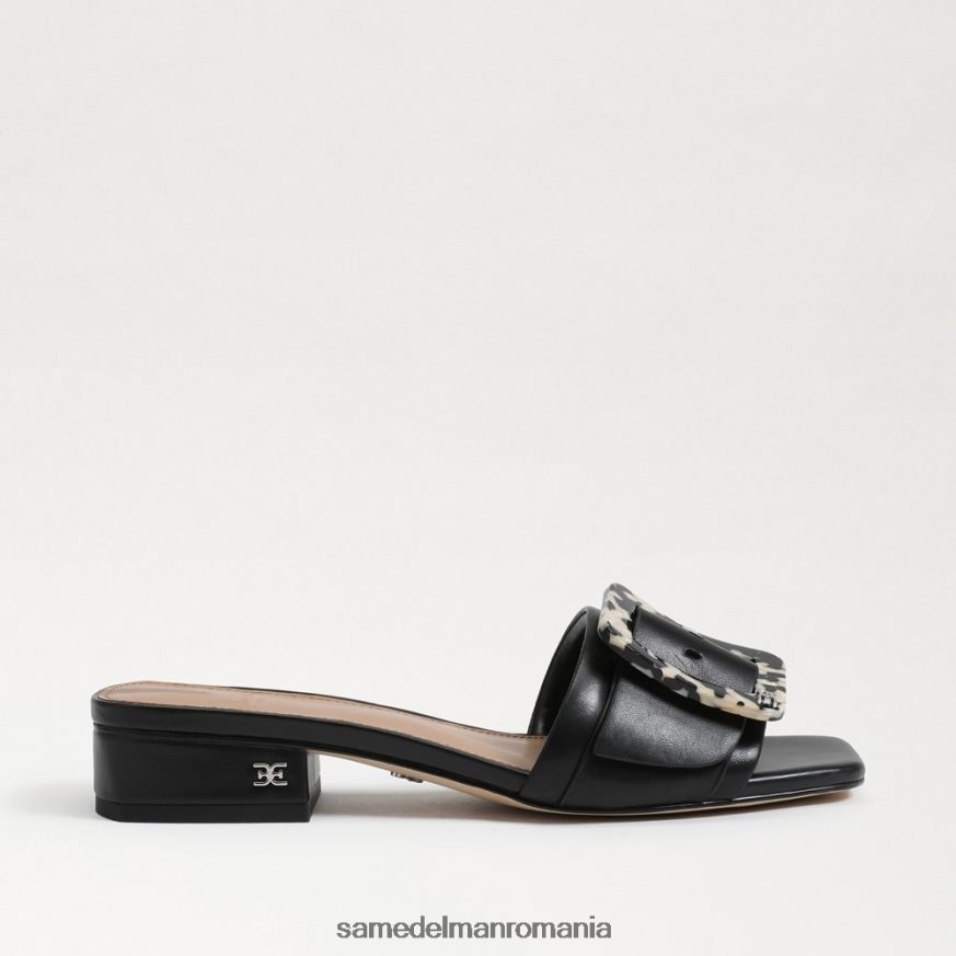 Sam Edelman încălţăminte piele neagra femei diacon slide sandal HN448Z419