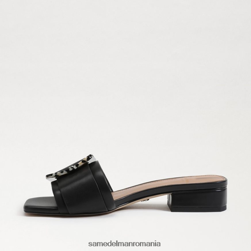 Sam Edelman încălţăminte piele neagra femei diacon slide sandal HN448Z419