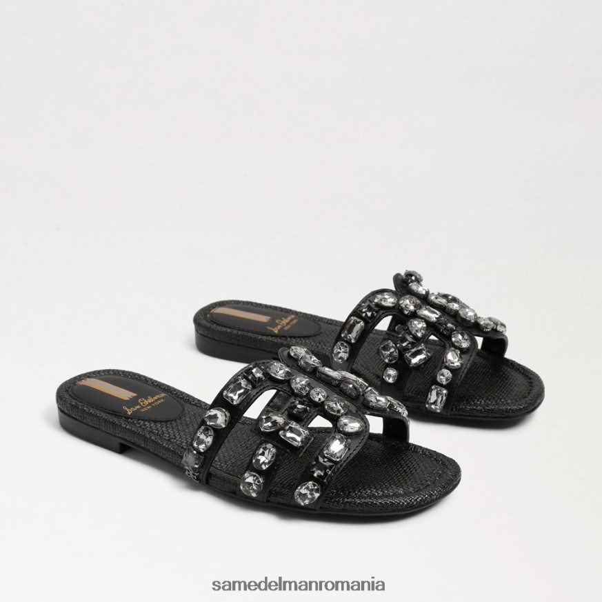 Sam Edelman încălţăminte piele neagra femei sandală bay 16 slide HN448Z534