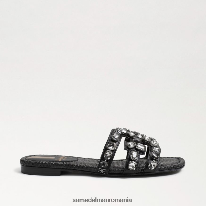 Sam Edelman încălţăminte piele neagra femei sandală bay 16 slide HN448Z534