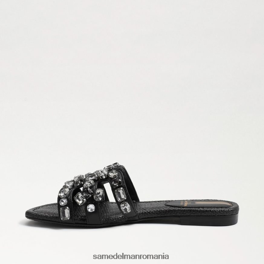 Sam Edelman încălţăminte piele neagra femei sandală bay 16 slide HN448Z534