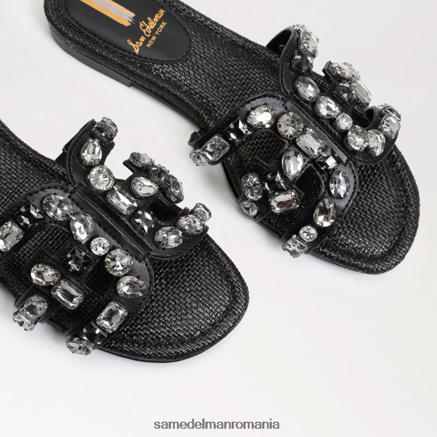 Sam Edelman încălţăminte piele neagra femei sandală bay 16 slide HN448Z534