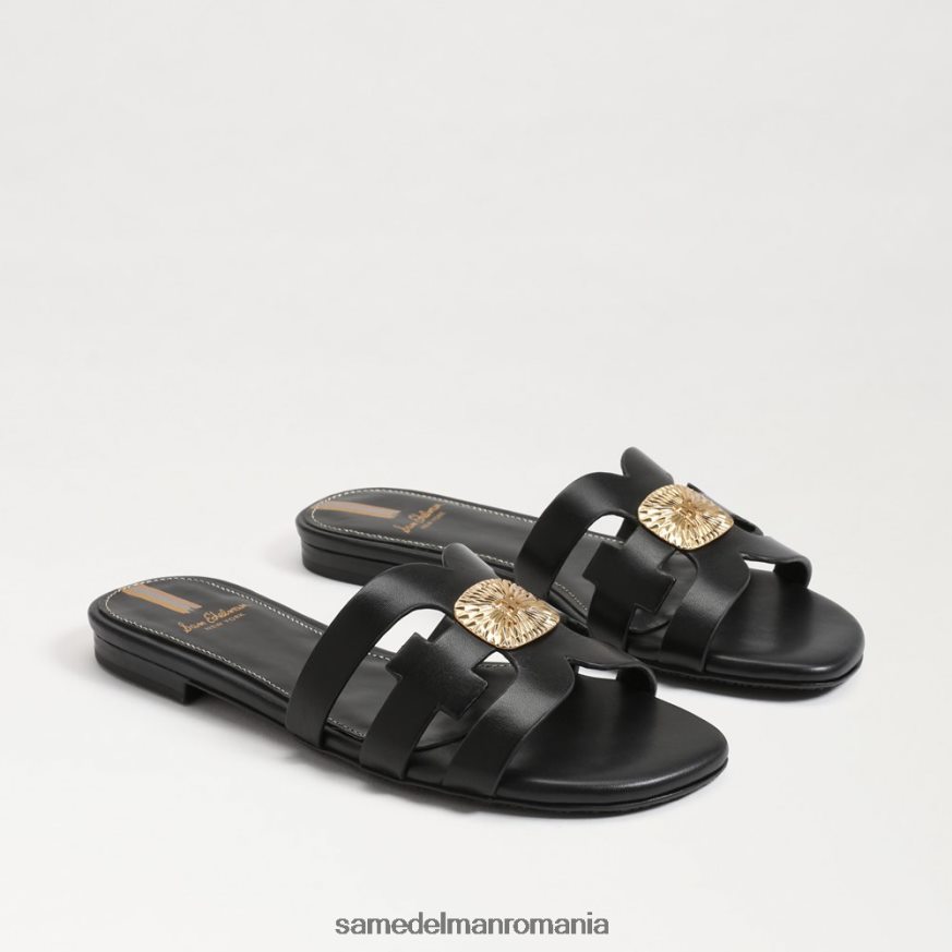 Sam Edelman încălţăminte piele neagra femei sandală de alunecare radiantă bay HN448Z575