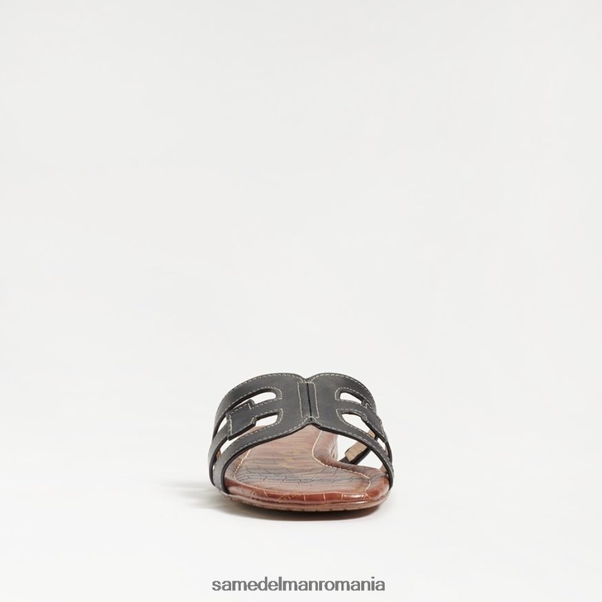 Sam Edelman încălţăminte piele neagra femei sandală de tip bay slide HN448Z12