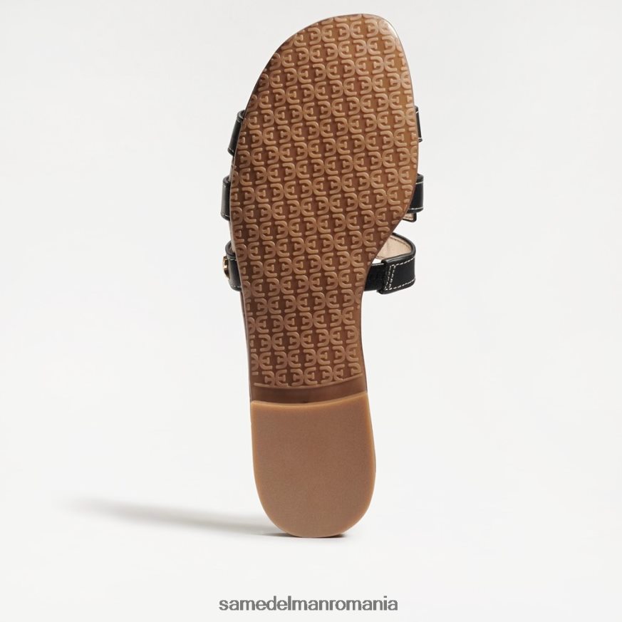 Sam Edelman încălţăminte piele neagra femei sandală de tip bay slide HN448Z12