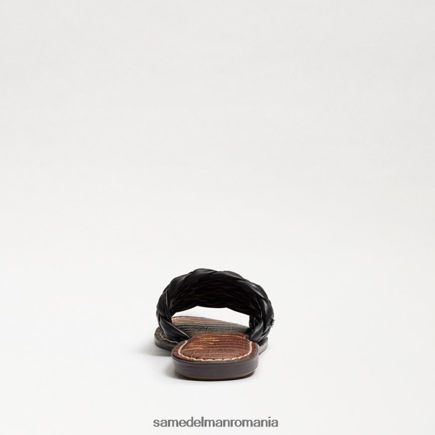 Sam Edelman încălţăminte piele neagra femei sandală glisante țesute griffin HN448Z632