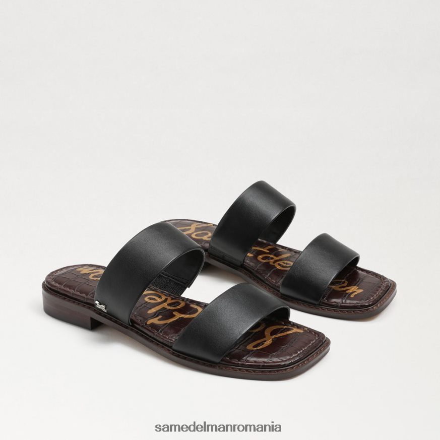 Sam Edelman încălţăminte piele neagra femei sandală haydee slide HN448Z572