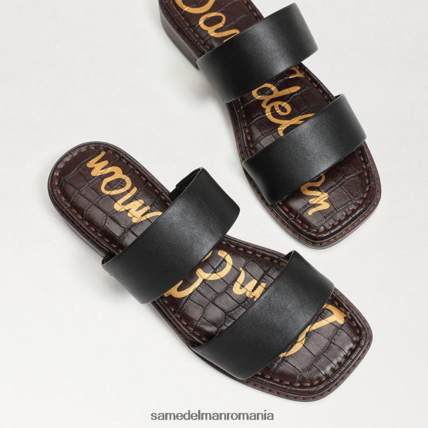 Sam Edelman încălţăminte piele neagra femei sandală haydee slide HN448Z572