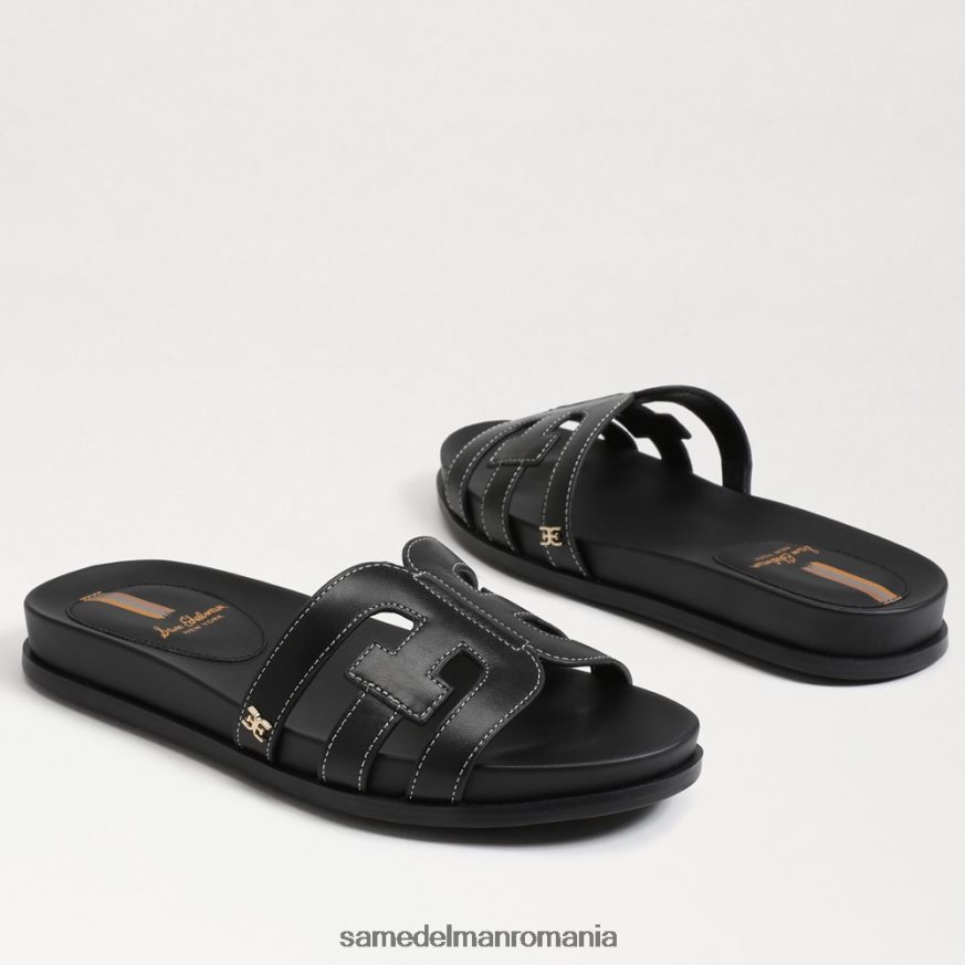 Sam Edelman încălţăminte piele neagra femei sandală nettie slide HN448Z274