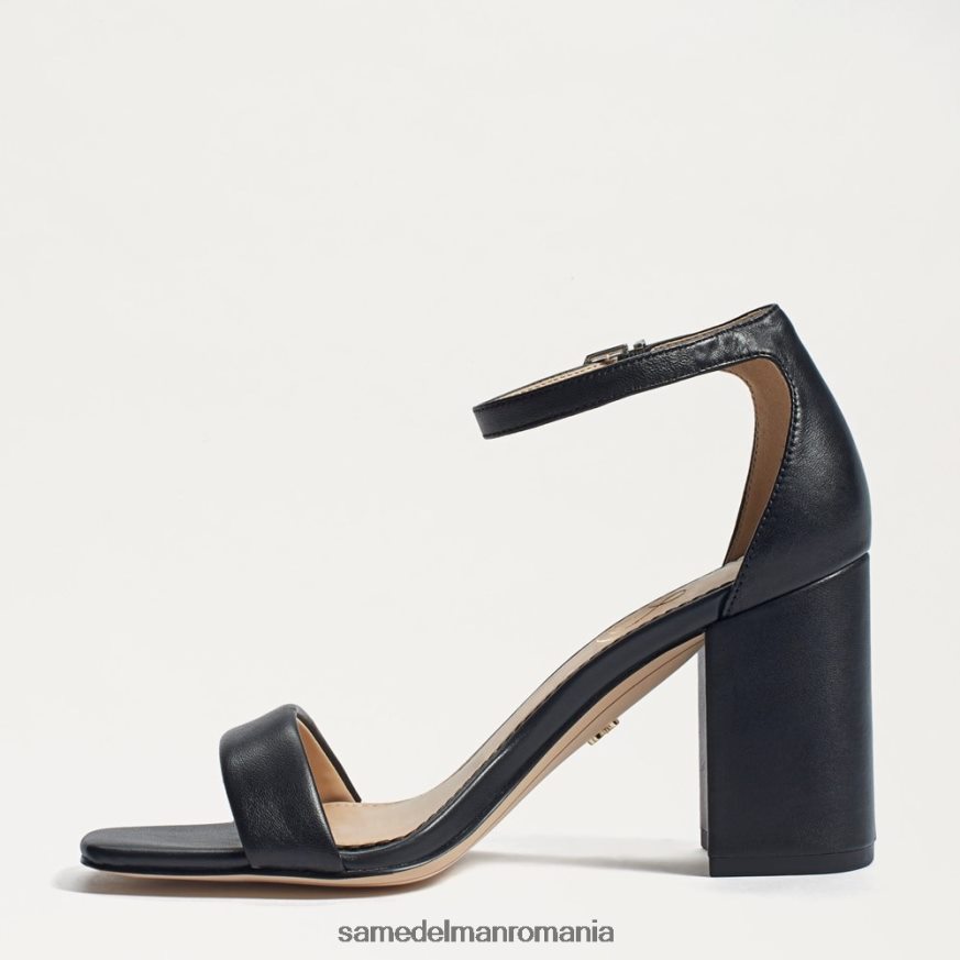Sam Edelman încălţăminte piele neagra femei sandale daniella cu toc bloc HN448Z299
