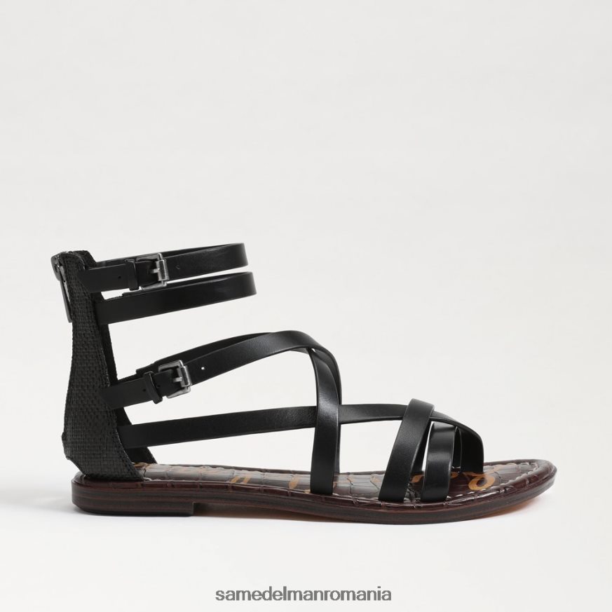 Sam Edelman încălţăminte piele neagra femei sandale gladiator gibbs HN448Z528