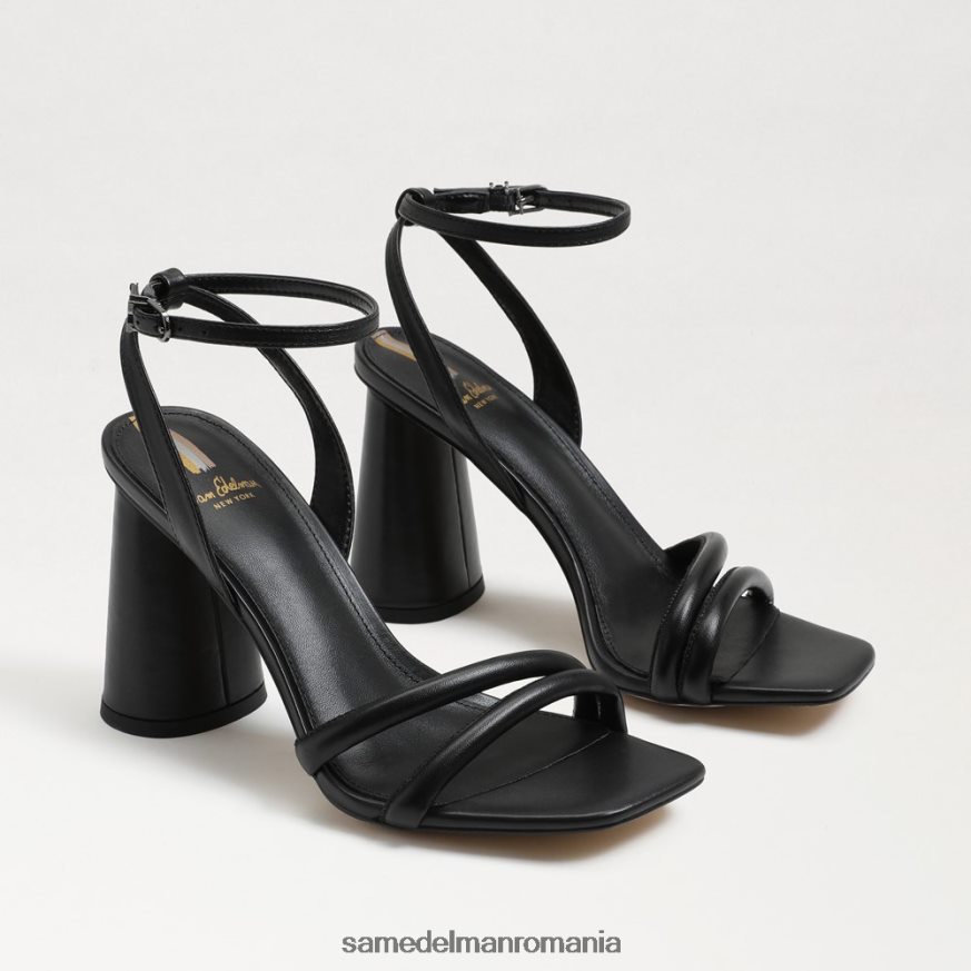 Sam Edelman încălţăminte piele neagra femei sandale kia cu toc bloc HN448Z106