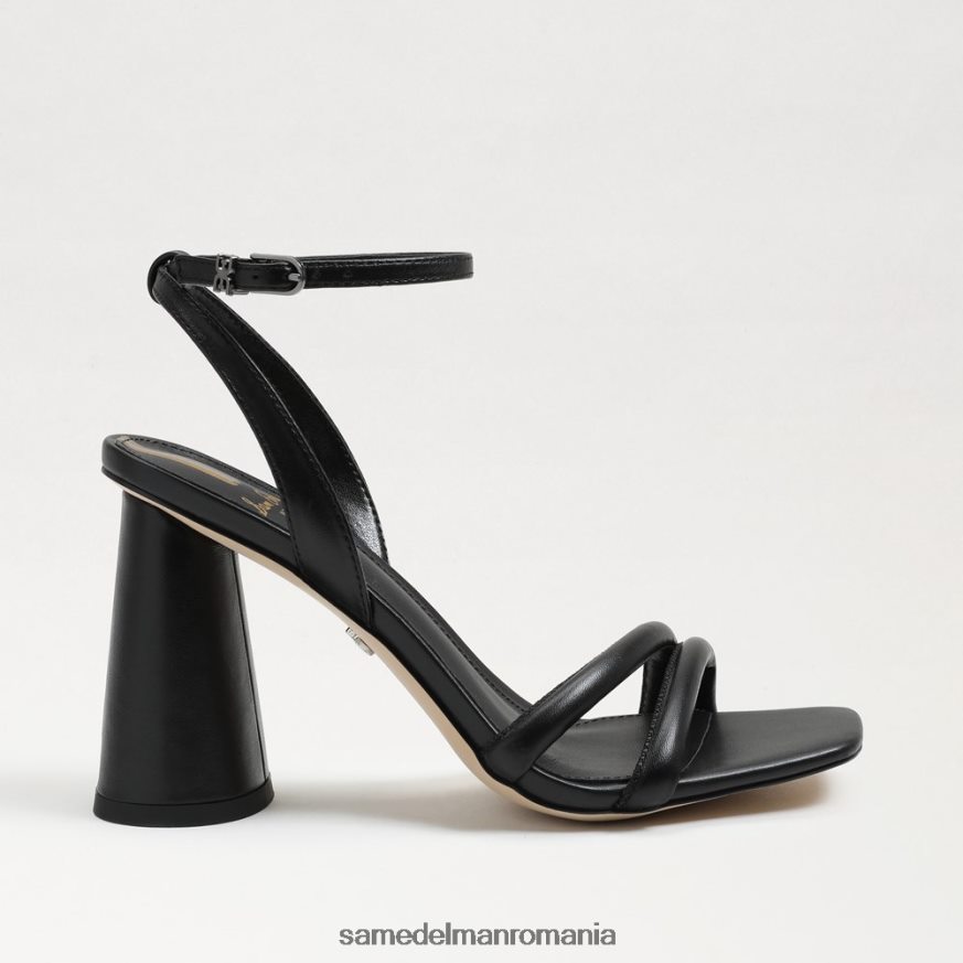 Sam Edelman încălţăminte piele neagra femei sandale kia cu toc bloc HN448Z106