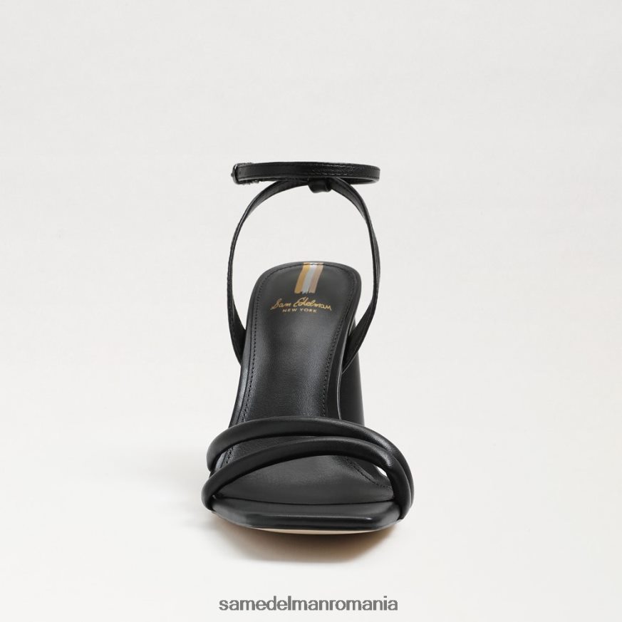 Sam Edelman încălţăminte piele neagra femei sandale kia cu toc bloc HN448Z106