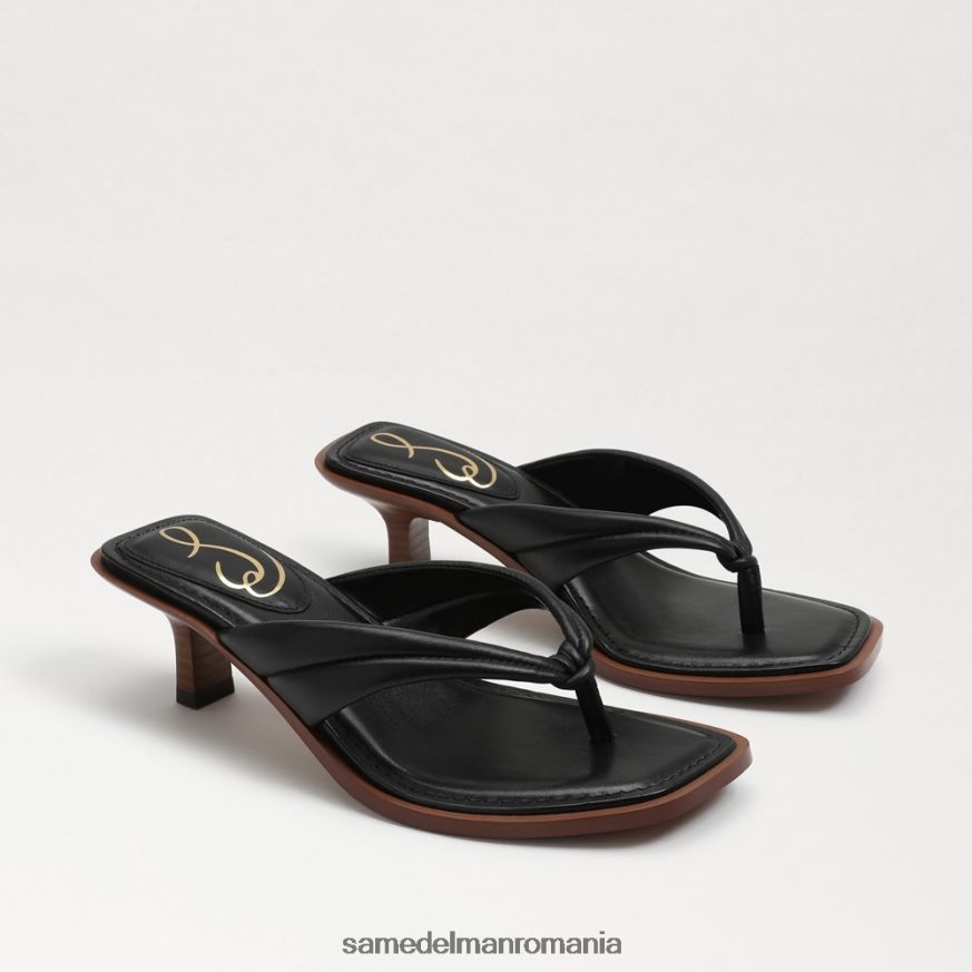 Sam Edelman încălţăminte piele neagra femei sandale tanga daphney HN448Z708