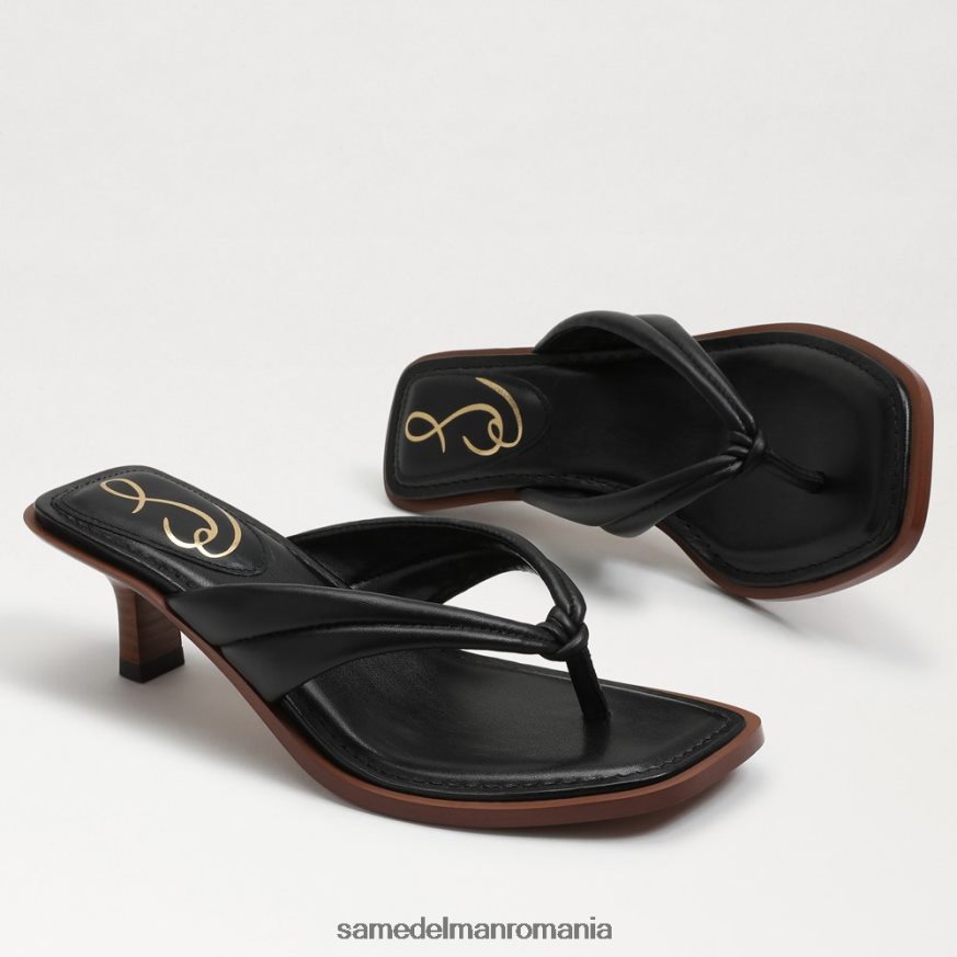 Sam Edelman încălţăminte piele neagra femei sandale tanga daphney HN448Z708
