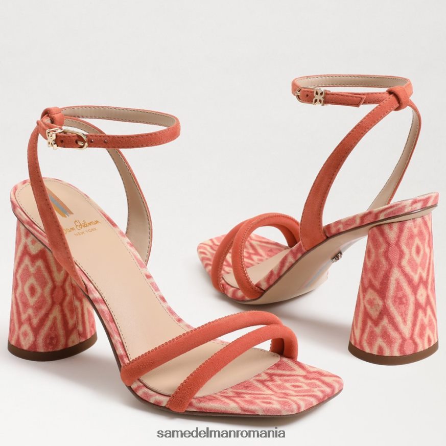 Sam Edelman încălţăminte roz teracota femei sandale kia cu toc bloc HN448Z120