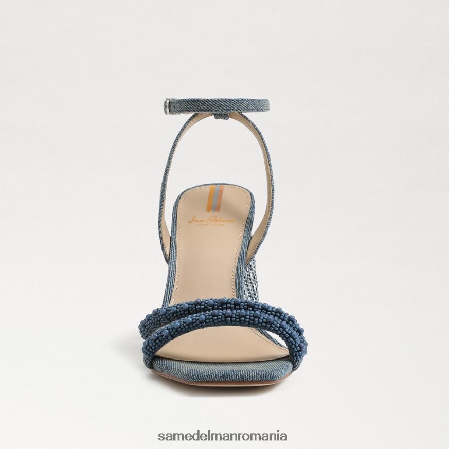 Sam Edelman încălţăminte spalat nou albastru femei sandale cu toc bloc cu margele kia HN448Z486