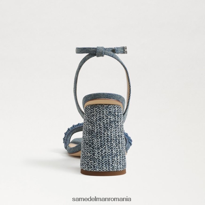 Sam Edelman încălţăminte spalat nou albastru femei sandale cu toc bloc cu margele kia HN448Z486