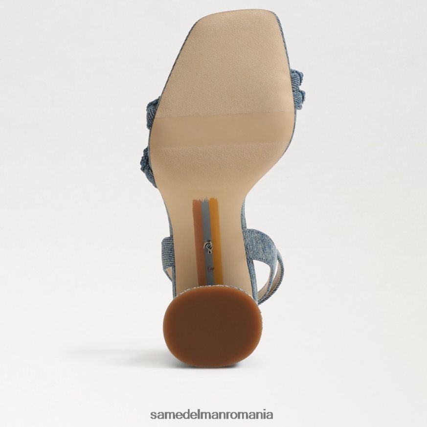 Sam Edelman încălţăminte spalat nou albastru femei sandale cu toc bloc cu margele kia HN448Z486